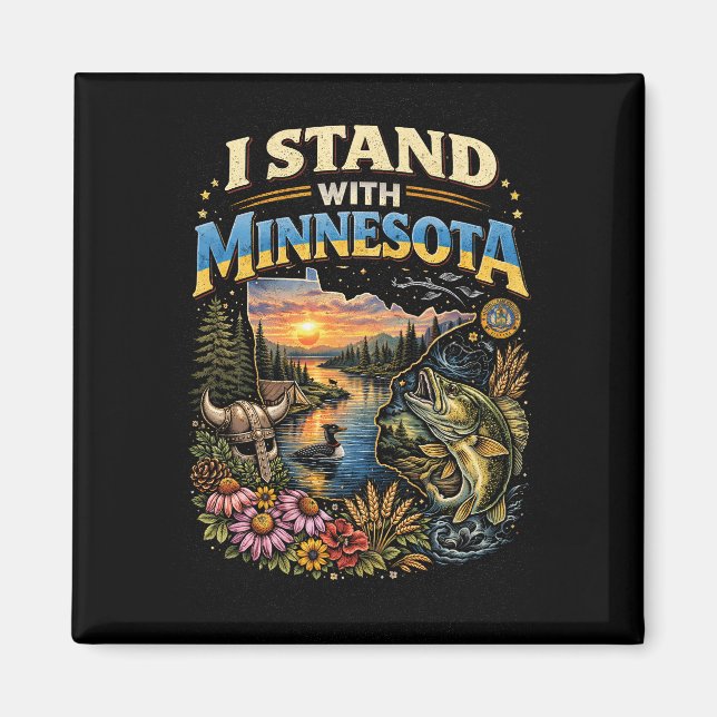 I Stand With Minnesota Magnet (Framsidan)