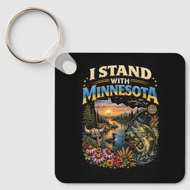 I Stand With Minnesota Nyckelring (Framsida)