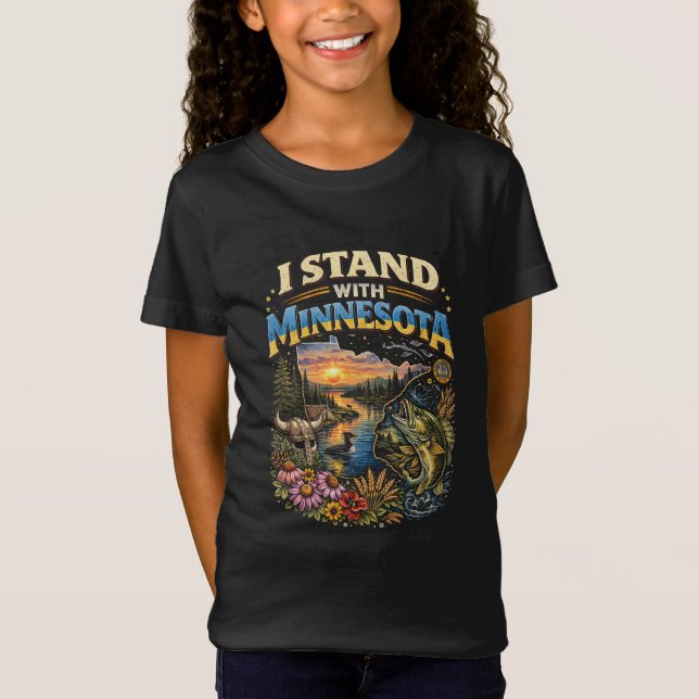 I Stand With Minnesota T Shirt (Framsida)