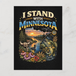 I Stand With Minnesota Vykort