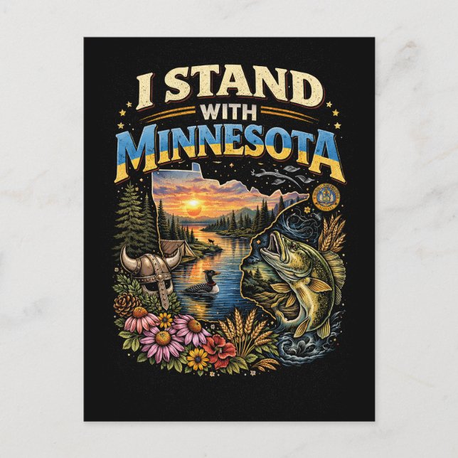I Stand With Minnesota Vykort (Framsida)