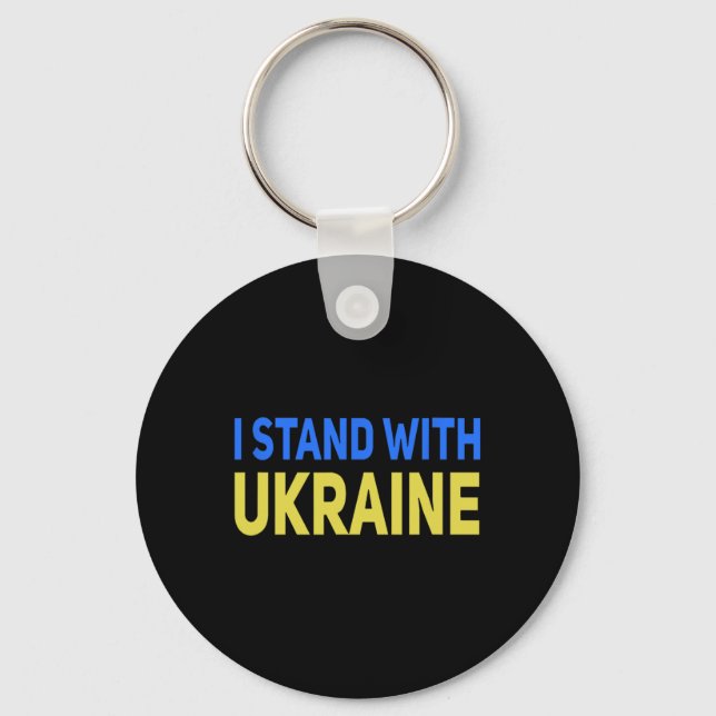 I Stand With Ukraine Support Peace And Save Ukrain Nyckelring (Framsida)