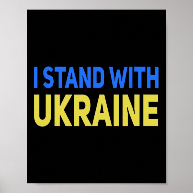 I Stand With Ukraine Support Peace And Save Ukrain Poster (Framsidan)