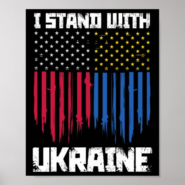 I Stand With Ukraine Ukrainian Pride 2  Poster (Framsidan)