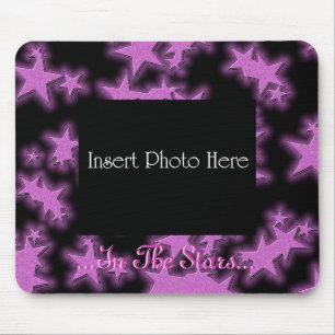 I Stars Rosa Star Mönster Ram Mouse Pad Musmatta