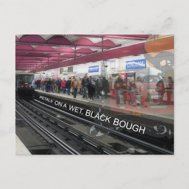"I Station i tunnelbanan" Pound/Paris Postcard Vykort (Framsida)
