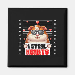 I Steal Cute Hearts Valentine Guinea Sungles H Magnet