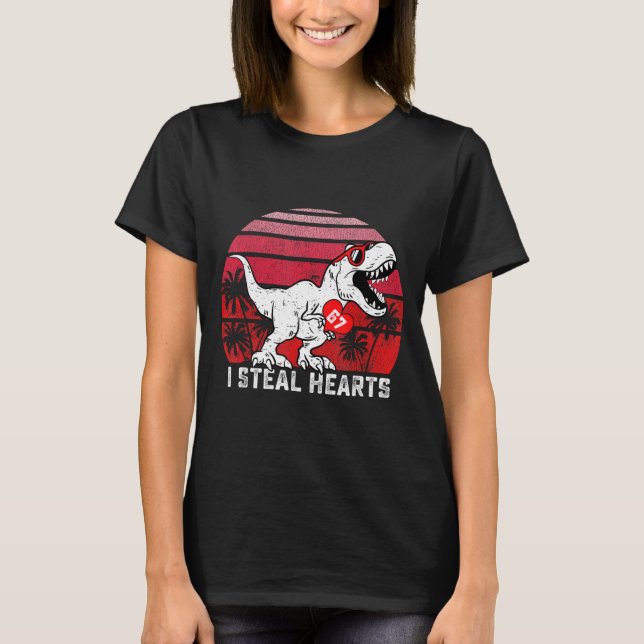 I Steal Hearts 67 Valentine’s Day 67 Meme 6 7 Boys T Shirt (Framsida)
