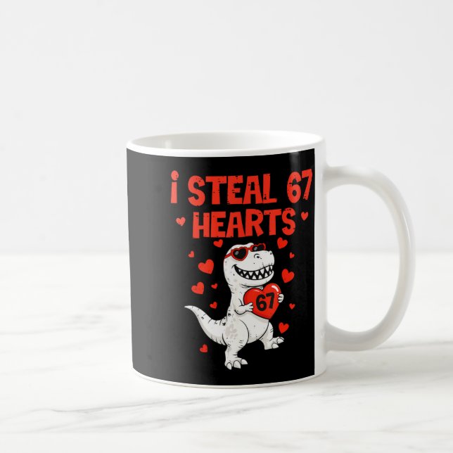 I Steal Hearts 67 Valentine’s Day 6 7 Meme Heart M Kaffemugg (Höger)
