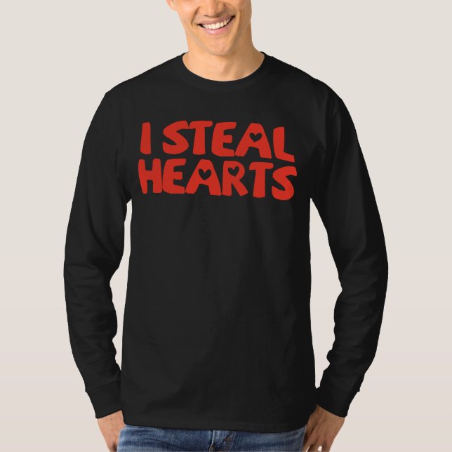 I Steal Hearts Baby Boy Valentines Day Toddler  1 T Shirt (Framsida)