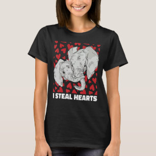 I Steal Hearts Baby Elephant Valentines day Cute A T Shirt