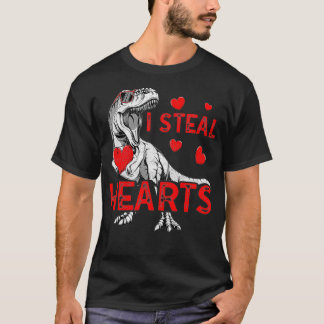I Steal Hearts Boys Kid T Re Dinosaur Valentiness T Shirt