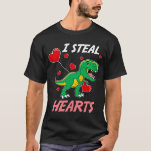 I Steal Hearts Dinosaur Kids design Prehistorisk D T Shirt