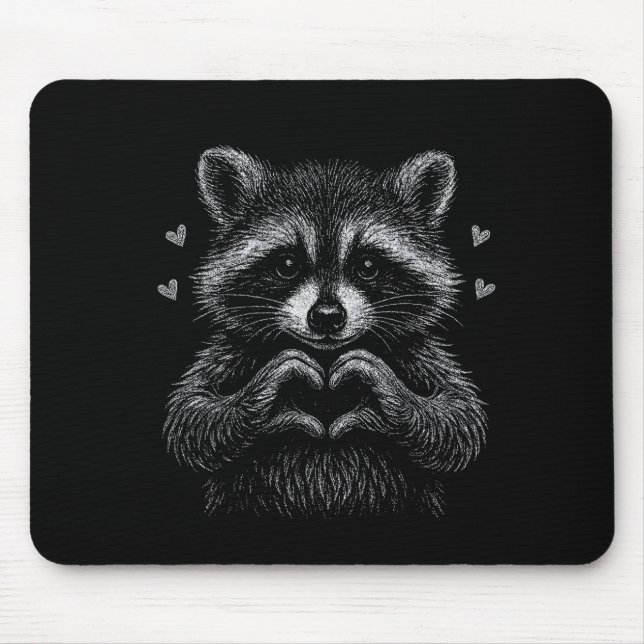 I Steal Hearts Raccoon Valentines Racoon Meme Grap Musmatta (Framsidan)