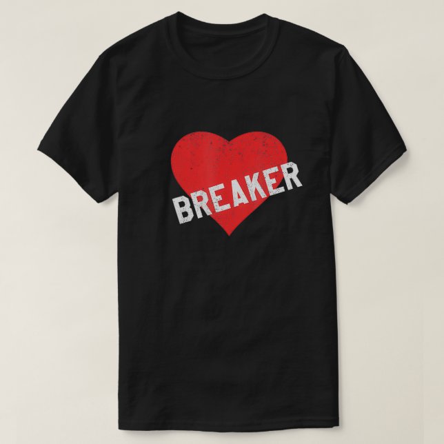 I Steal Hearts Valentines day Heart Breaker Boys V T Shirt (Design framsida)