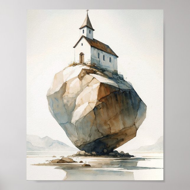 I Sten kommer jag att Bygga min kyrka Poster (Framsidan)