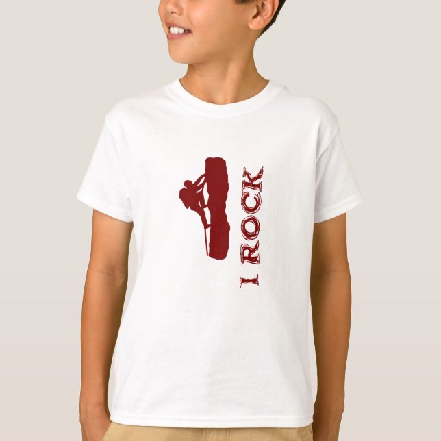i Sten (rött) Unisex Kids Tee Shirt (Framsida)
