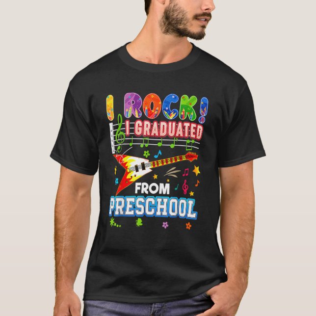 I Sten utexaminerades från Preschool Student förra T Shirt (Framsida)