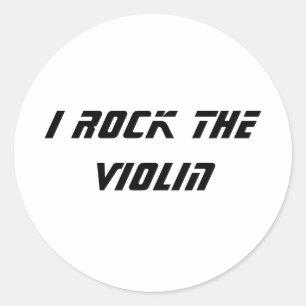 I Sten Violin Runt Klistermärke