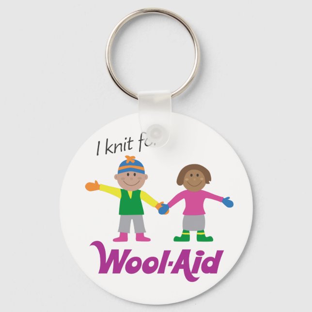 I Sticka för nyckelkedjan Wool Aid Nyckelring (Framsida)