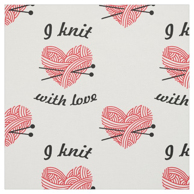 ’I Sticka med Kärlek’ Garn & Nål Crafts Mönster Tyg (Provkarta)
