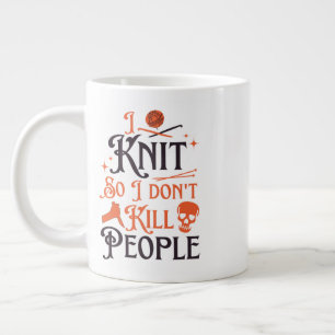 I Sticka så jag Dödor inte folk, Knitting Älskare  Jumbo Mugg