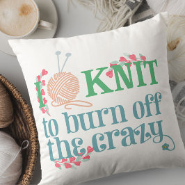 I Sticka Say - Knitting Typography Knitters Humor Kudde