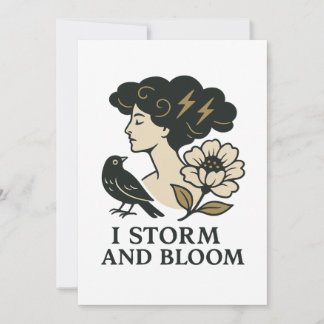 I Storm and Bloom - feminininångskort Inbjudningar