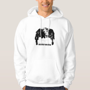 I stort Brandon logotypHoodie! (Vit) Hoodie