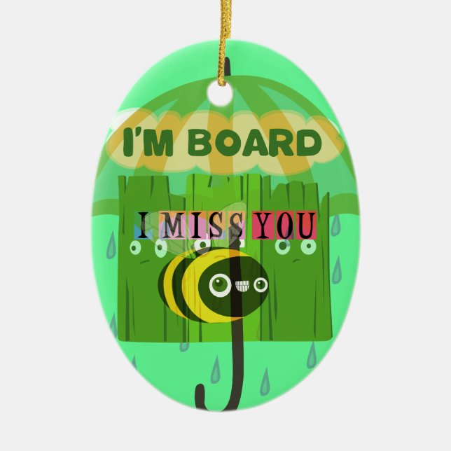 I stort sett saknar jag dig julgransprydnad keramik (Framsidan)