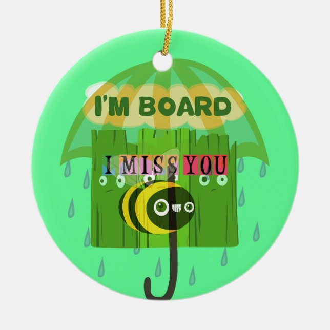 I stort sett saknar jag dig julgransprydnad keramik (Framsidan)