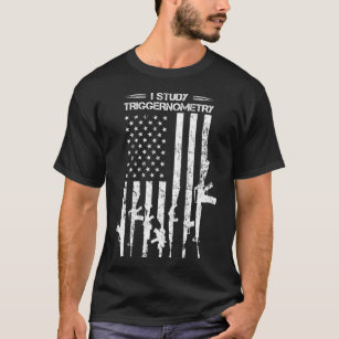 I studie Triggernometry USA flagga Pro Gun Guns BA T Shirt