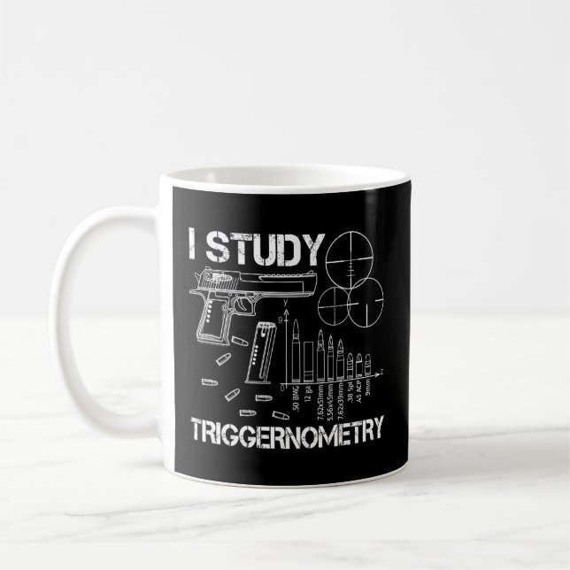 I Study Triggernometry Gun Kaffemugg (Vänster)