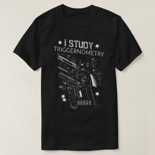 I Study Triggernometry Gun Second Amendment USA Fl T Shirt (Design framsida)