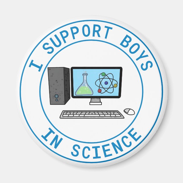 I Support Boys in Science Magnet (Framsidan)