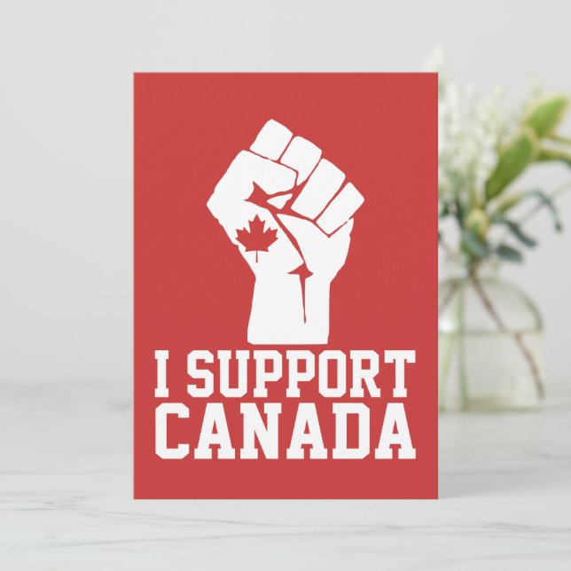 I Support Canada - Proud Canadian Inbjudningar (Stående Fram)