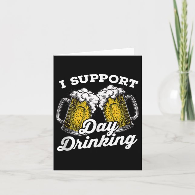 I Support Day Drinny Beer Drinker Tanktop Kort (Framsida)