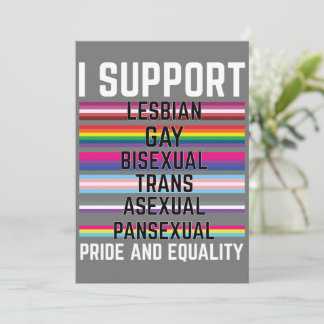 I Support Lesbian Gay Bisexual Trans Asexual Panse Inbjudningar