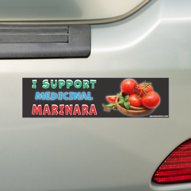 I Support Medicinal Marinara Bildekal (På Bil)