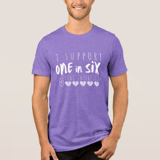 I Support One in Six_BFA vit T Shirt