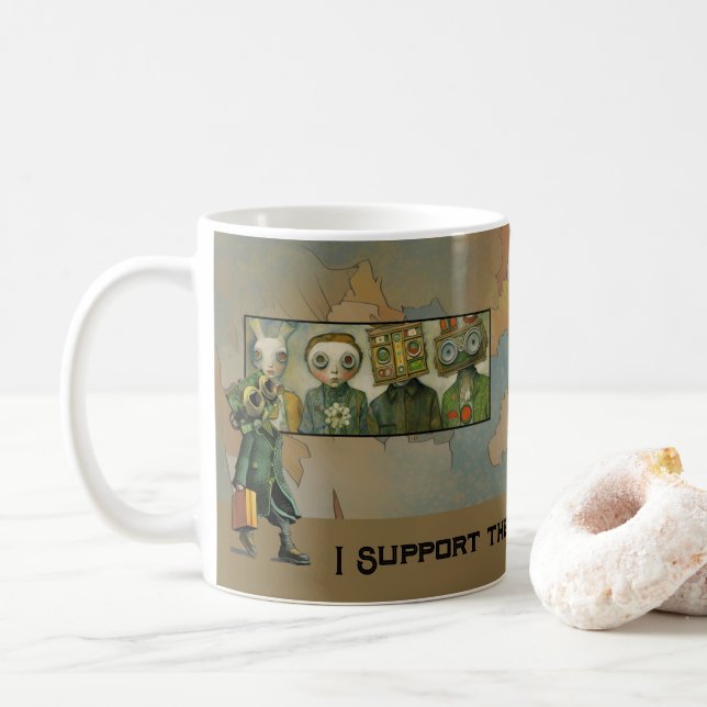 I support the Topeka Art Guild Mug Kaffemugg (Med munk)