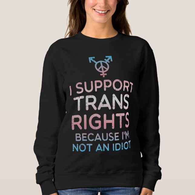 I Support Trans Rights Transgender Ally Lgbt Men W T Shirt (Framsida)