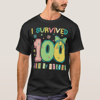 I Survived 100 Days of School Teachers & Students T Shirt