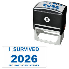 I Survived 2026 Självfärgande Stämpel