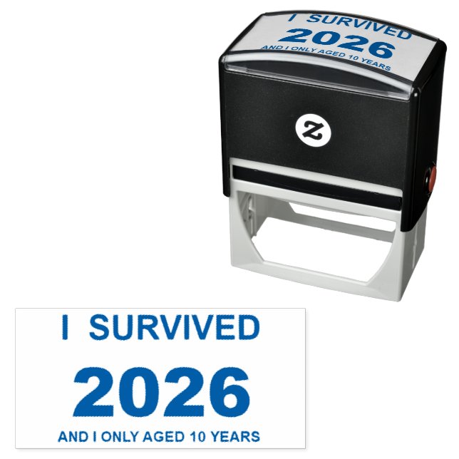 I Survived 2026 Självfärgande Stämpel (In Situ)
