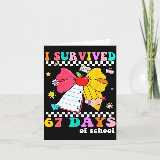 I Survived 67 Day Of School Notebook Teachers And  Kort (Framsida)