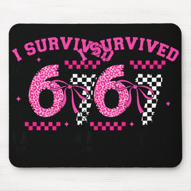 I Survived 67 Days Leopard Checkered 67 Kindergart Musmatta (Framsidan)
