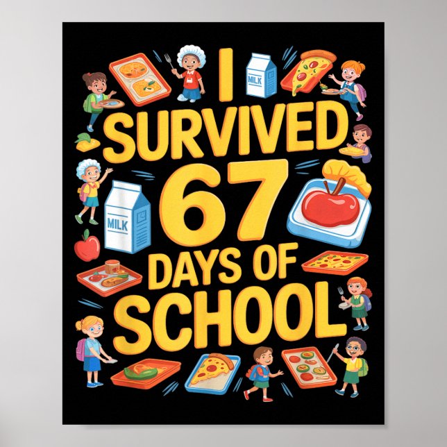 I Survived 67 Days Of Cafeteria Chaos Lunch Lady F Poster (Framsidan)