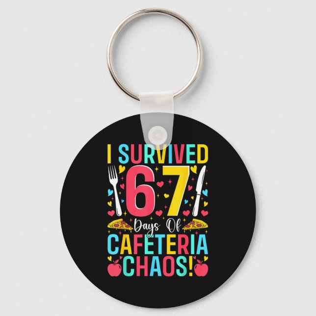 I Survived 67 Days Of Cafeteria Chaos Lunch Lady S Nyckelring (Framsida)