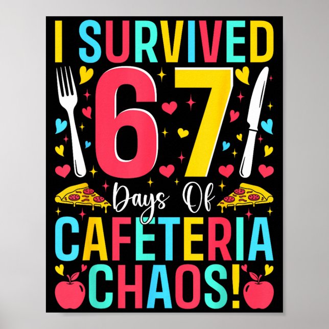 I Survived 67 Days Of Cafeteria Chaos Lunch Lady S Poster (Framsidan)